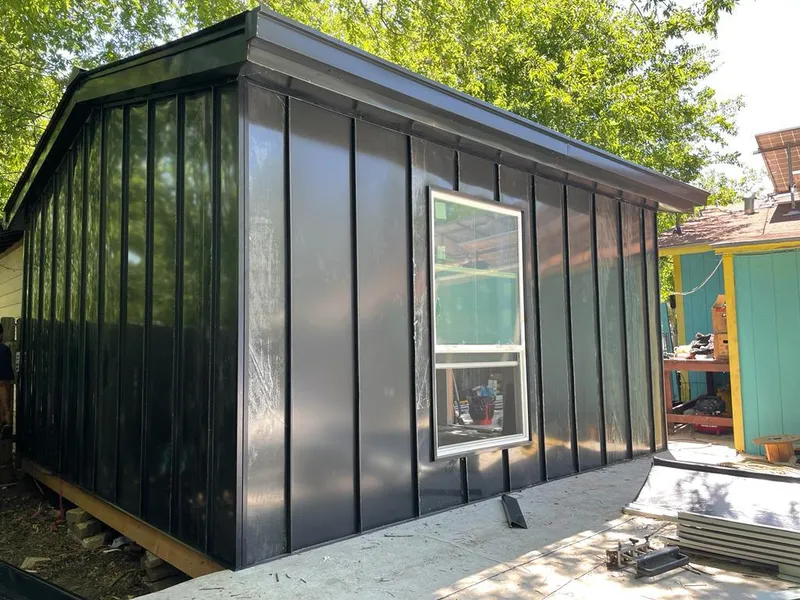 Black standing seam metal wall panels for Metal Roof Installation in Menlo Park